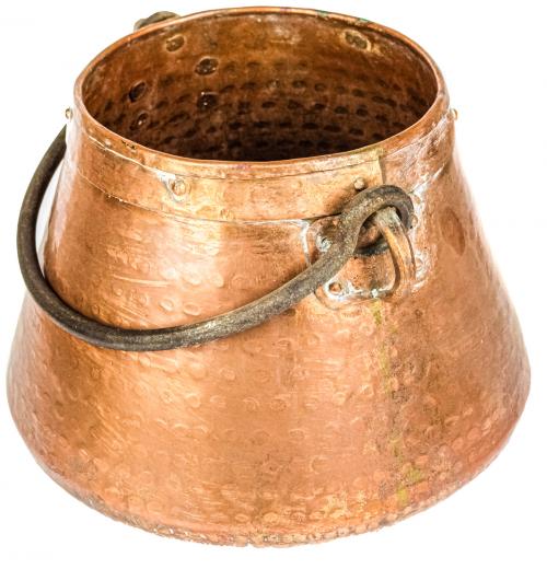 CALDERO EN COBRE DE PRINCIPIOS DE SIGLO XX