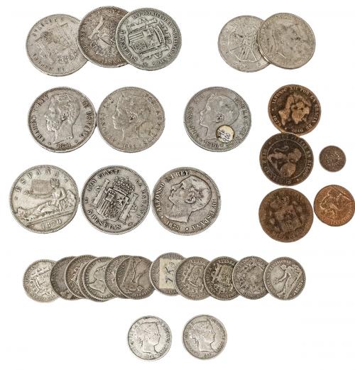 COLECCIÓN DE MONEDAS ESPAÑOLAS DE FINALES XIX/XX