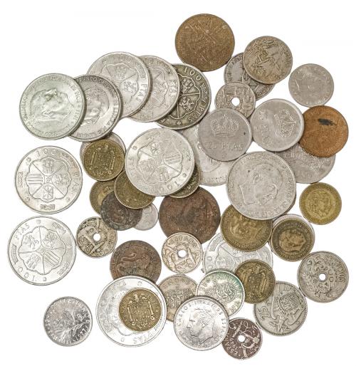 COLECCIÓN DE MONEDAS VARIADAS DE FRANCO Y JUAN CARLOS I