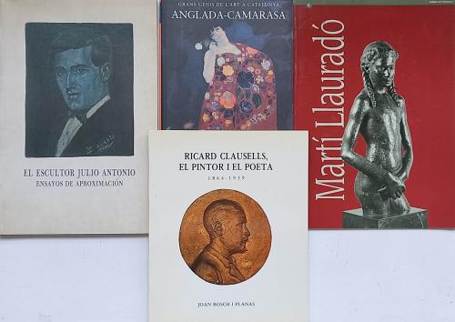 CUATRO LIBROS SOBRE ARTISTAS CATALANES.    