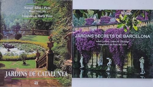 DOS LIBROS SOBRE JARDINES CATALANES.
