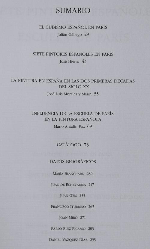 SIETE PINTORES ESPAÑOLES DE LA ESCUELA DE PARÍS.    