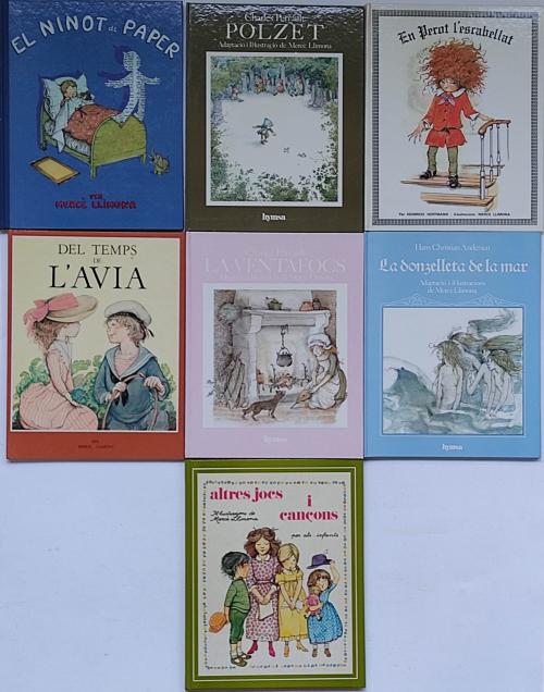 SIETE LIBROS INFANTILES ILUSTRADOS POR MERCÈ LLIMONA.   
