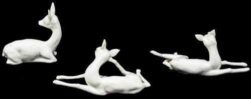 TRES FIGURITAS EN PORCELANA DEL ÚLTIMO CUARTO DEL S.XX