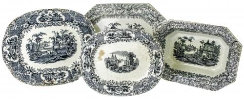 CONJUNTO DE CUATRO FUENTES EN LOZA PICMAN