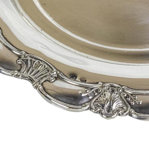 DOS CENTROS DE MESA EN PLATA DE MEDIADOS DEL SIGLO XX