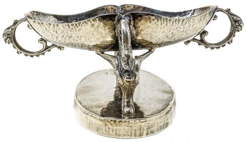 PEQUEÑO CENTRO DE MESA EN PLATA DE MEDIADOS S.XX