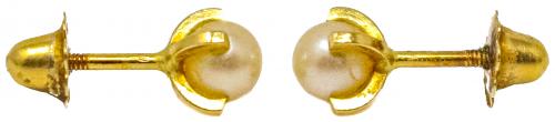 PENDIENTES CON PERLA PARA NIÑA