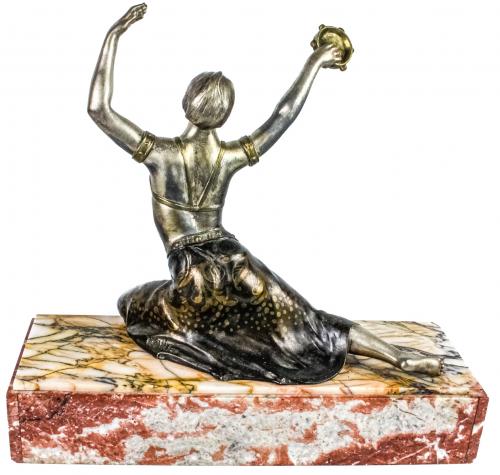 ESCULTURA EN CALAMINA ART DECÓ DE LOS AÑOS 30