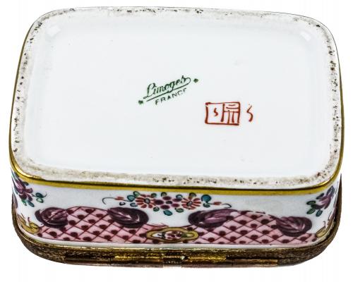 CAJA FRANCESA EN PORCELANA LIMOGES DE MEDIADOS DEL S.XX