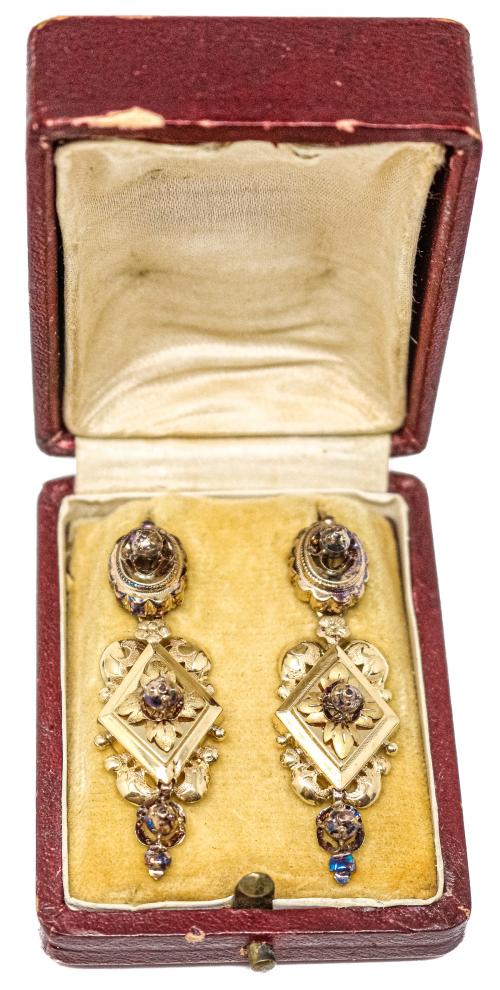 PENDIENTES ALFONSINOS DE FLES. DEL S.XIX
