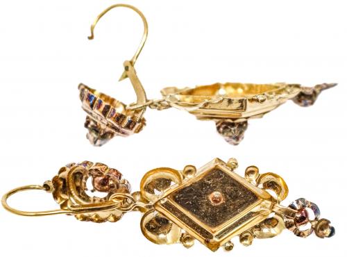 PENDIENTES ALFONSINOS DE FLES. DEL S.XIX