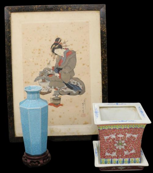 CONJUNTO DE TRES PIEZAS ORIENTALES