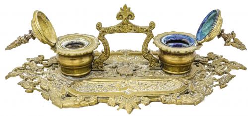 ESCRIBANIA DE BRONCE DEL PRIMER CUARTO DE SIGLO XX