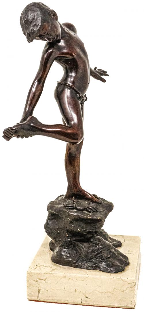 FIGURA EN BRONCE PATINADO  
