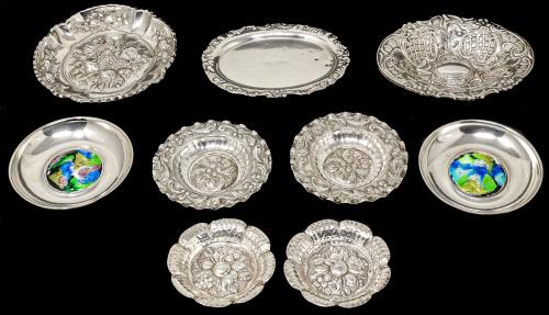 LOTE DE CENTRITOS Y CENICEROS DE PLATA