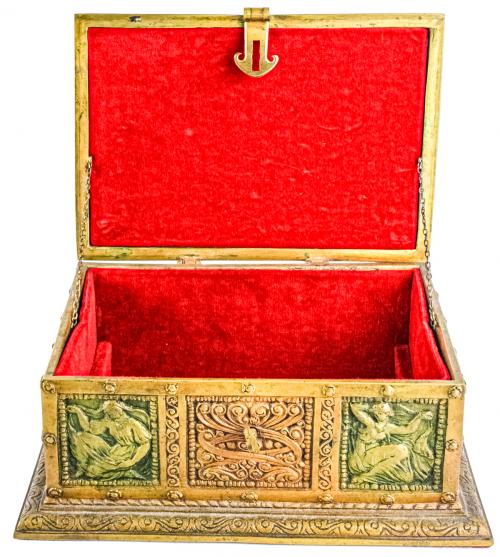 COFRE DE BRONCE DE LA PRIMERA MITAD DE SIGLO XX