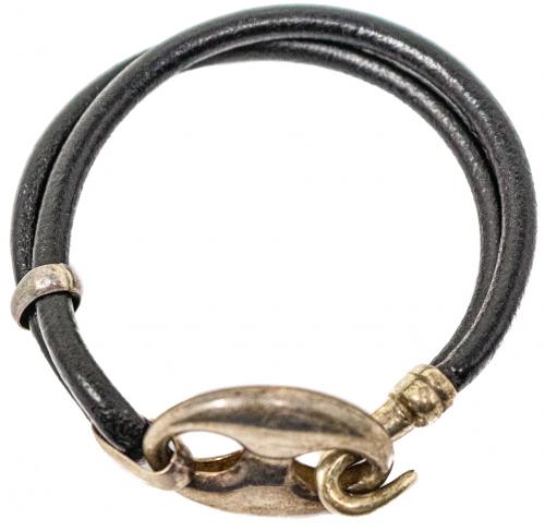 PULSERA DE PLATA Y CUERO