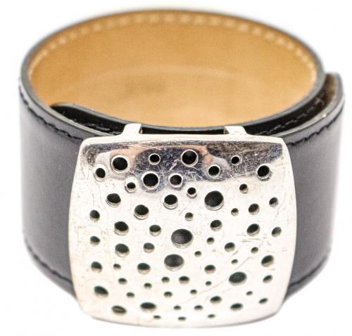 PULSERA DE PLATA Y CUERO