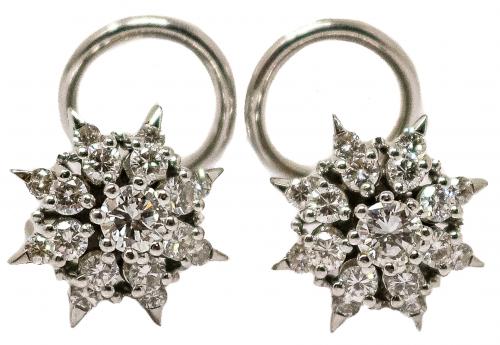 PENDIENTES ROSETONES CON BRILLANTES