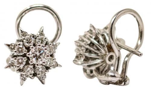 PENDIENTES ROSETONES CON BRILLANTES