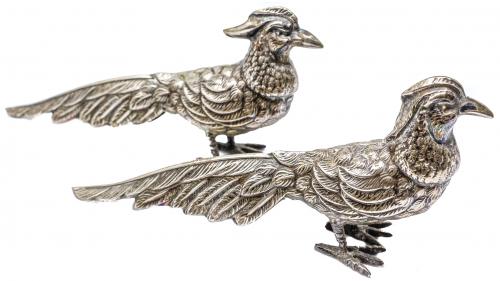 PAREJA DE FAISANES DE PLATA