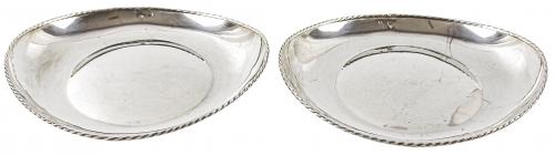 PAREJA DE PLATOS EN PLATA