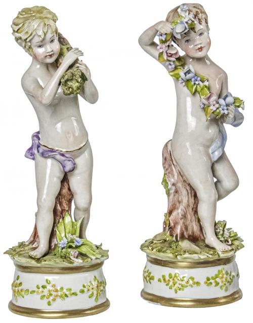 CUATRO FIGURAS EN PORCELANA CESARE VILLARI