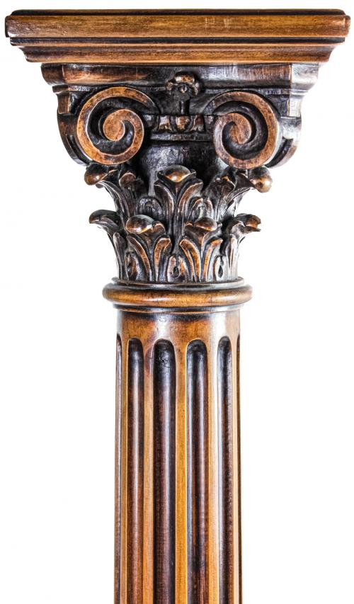 COLUMNA CORINTIA DE MADERA NEOCLÁSICA 
