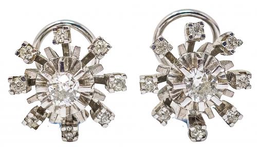 PENDIENTES ROSETONES CON BRILLANTES