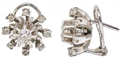 PENDIENTES ROSETONES CON BRILLANTES