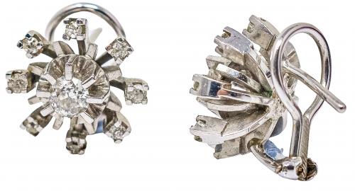 PENDIENTES ROSETONES CON BRILLANTES