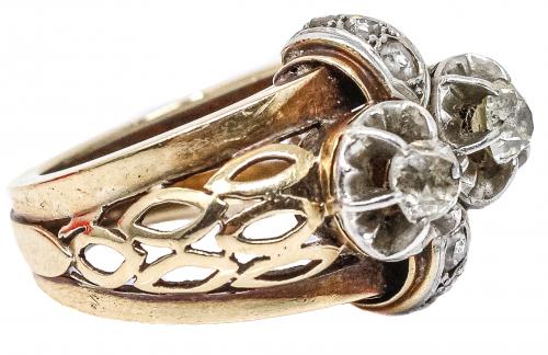 SORTIJA CON DIAMANTES DE LOS AÑOS 40