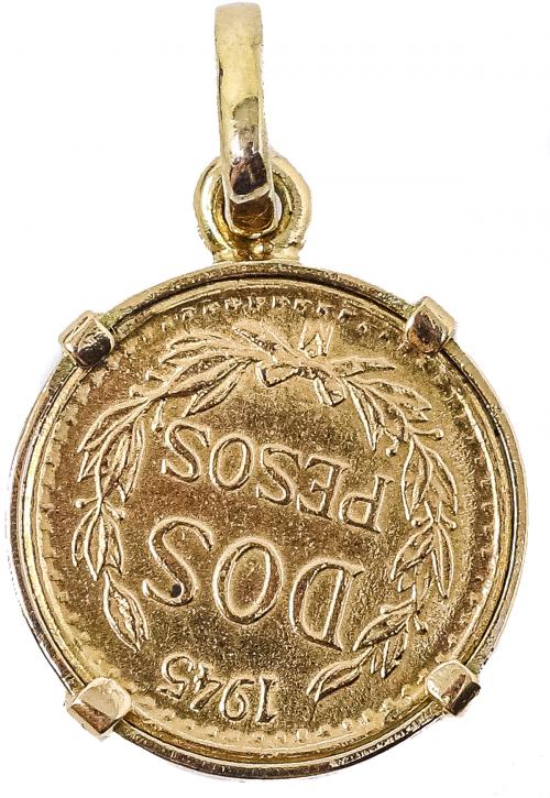 COLGANTE CON MONEDA DE ORO