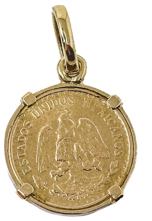 COLGANTE CON MONEDA DE ORO