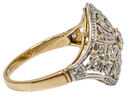 SORTIJA CON DIAMANTES DE PPS. DEL S.XX