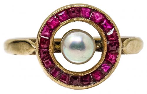 SORTIJA "OJO DE PERDIZ" DE LOS AÑOS 40