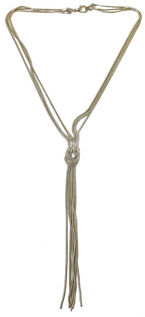 CADENA GARGANTILLA  CON NUDO DE PLATA
