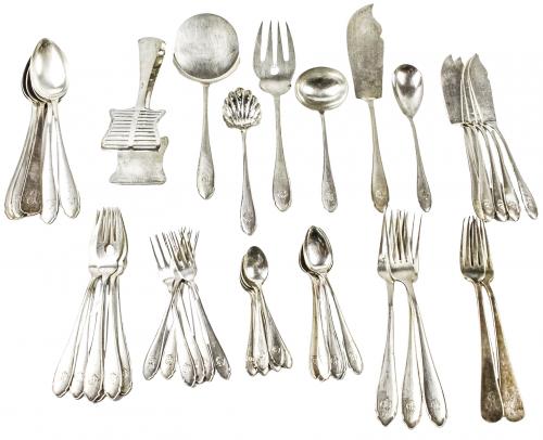 CUBIERTOS DE PLATA DE FINALES DEL S.XIX