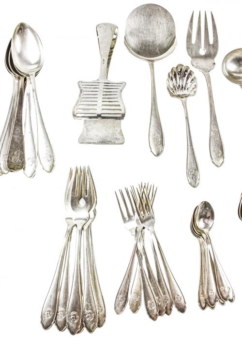 CUBIERTOS DE PLATA DE FINALES DEL S.XIX