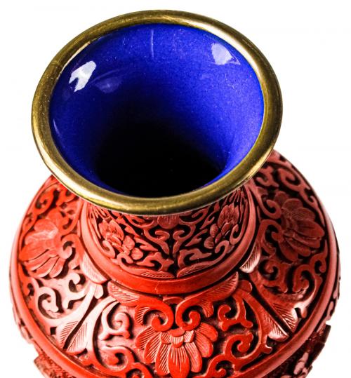 JARRÓN ORIENTAL LACADO DE MEDIADOS DEL S.XX