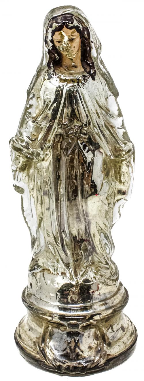  VIRGEN DE CRISTAL DEL SIGLO XIX