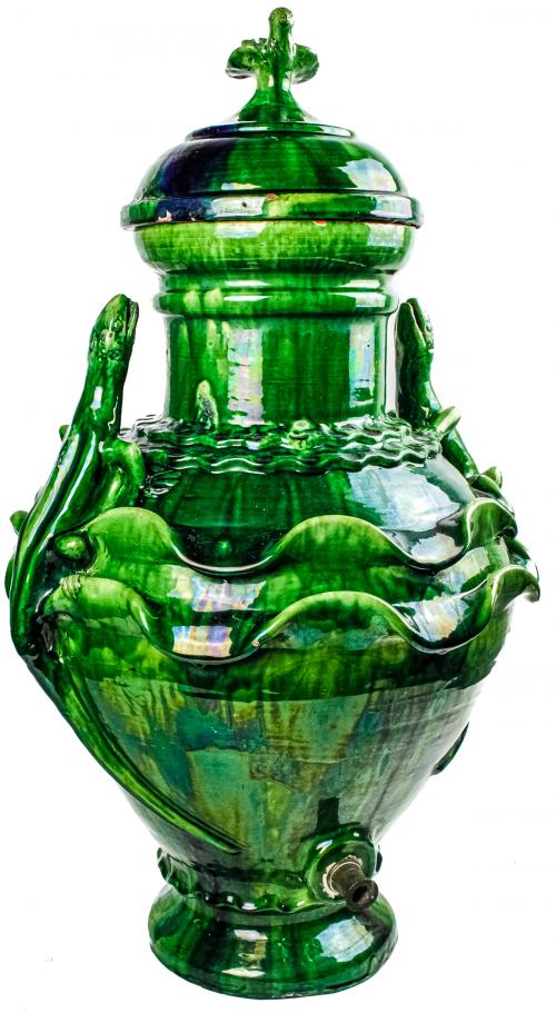 AGUAMANIL EN CERÁMICA DE COLOR VERDE