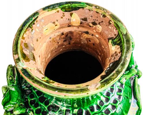 AGUAMANIL EN CERÁMICA DE COLOR VERDE
