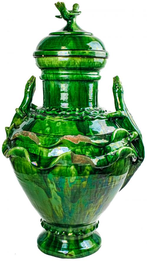 AGUAMANIL EN CERÁMICA DE COLOR VERDE