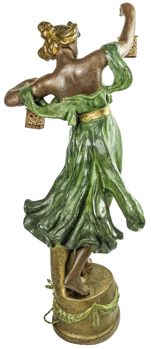 ESCULTURA/LAMPARA ESTILO ART NOVEAU