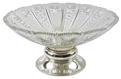 CENTRO DE CRISTAL TALLADO DEL PRIMER TERCIO DE S. XX
