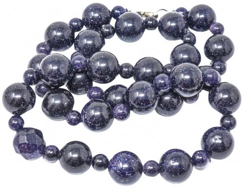 COLLAR DE AVENTURINA AZUL