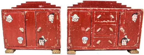 DOS MUEBLES DE JUGUETE DE LOS AÑOS 30