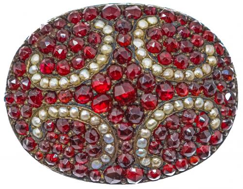 BROCHE CON GRANATES DEL S.XIX